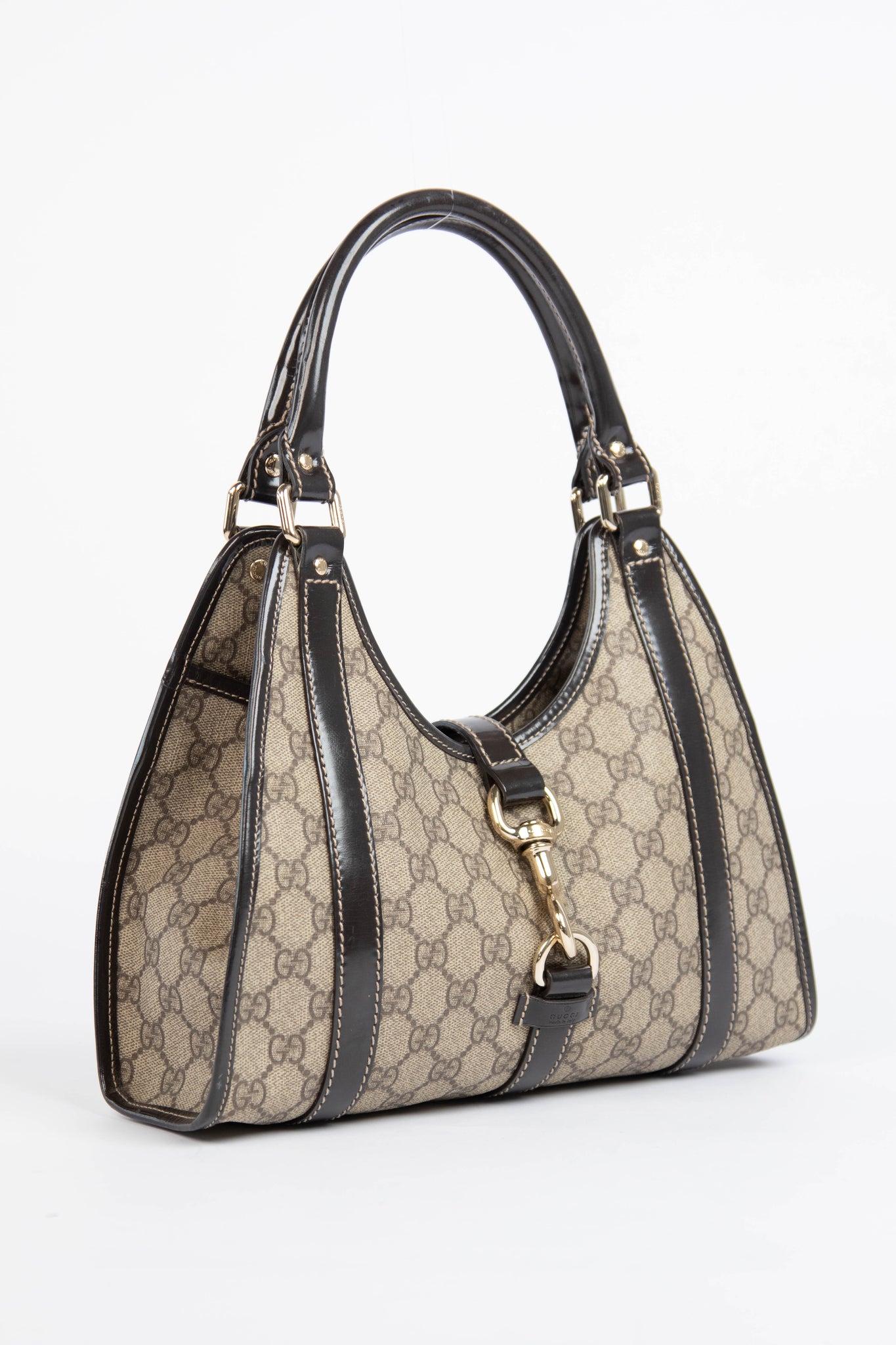 2000s Gucci Brown Monogram Small Jackie Bag