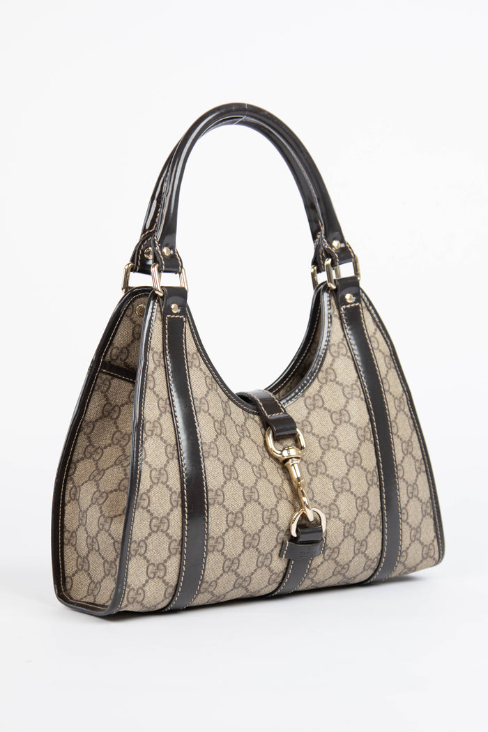 2000s Gucci Brown Monogram Small Jackie Bag