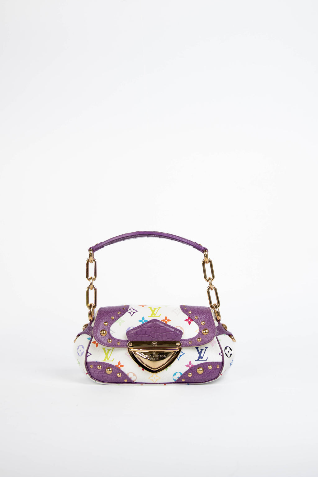 RARE Louis Vuitton x Takashi Murakami White Multicolour Marilyn Shoulder Bag