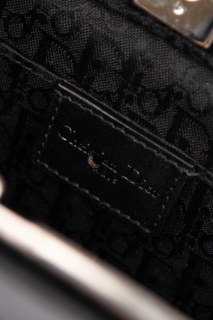 SUPER RARE Christian Dior Galliano Black Bondage Clutch Bag