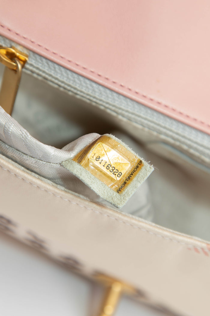 RARE 2000s Chanel Camellia Printed Medium Single Flap Bag