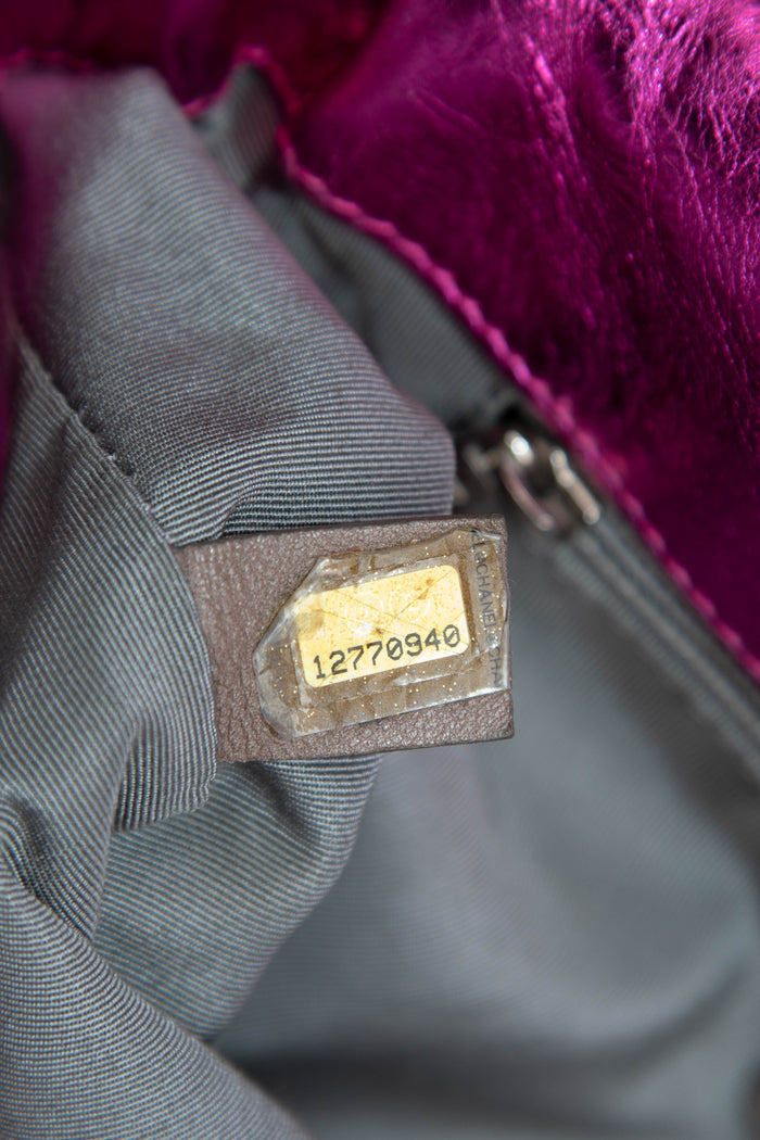 2000s Chanel Metallic Pink Leather Modern Chain Single Flap Bag