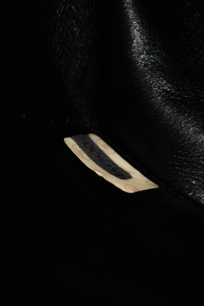 Vintage Chanel Green Wool and Black Lambskin Single Flap Bag with 24K GHW