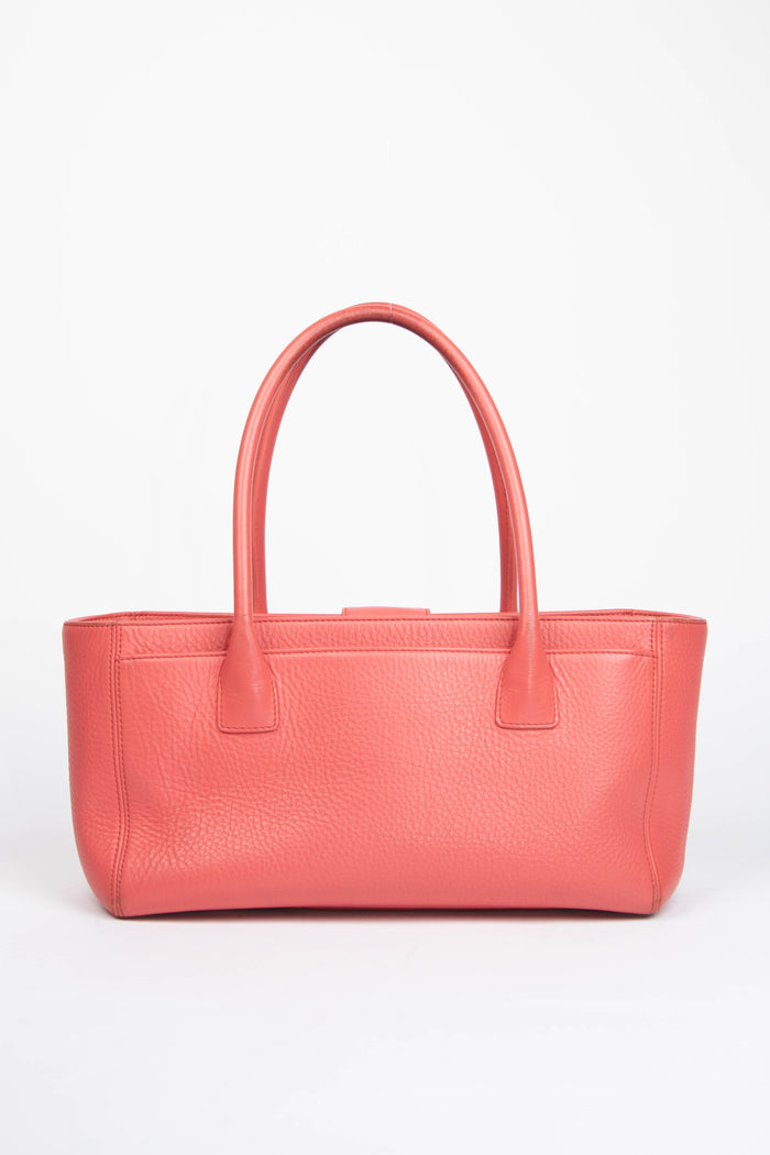 2010s Chanel Pink Caviar Leather Executive Shopper Tote Bag