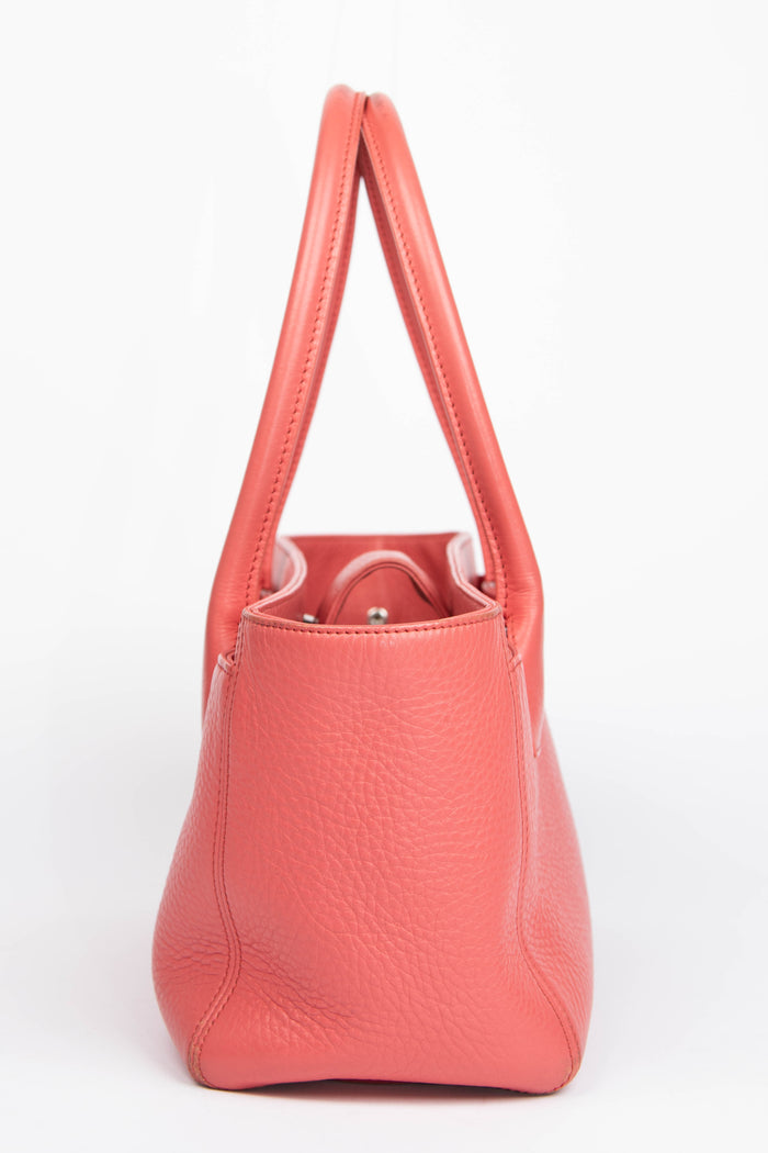 2010s Chanel Pink Caviar Leather Executive Shopper Tote Bag