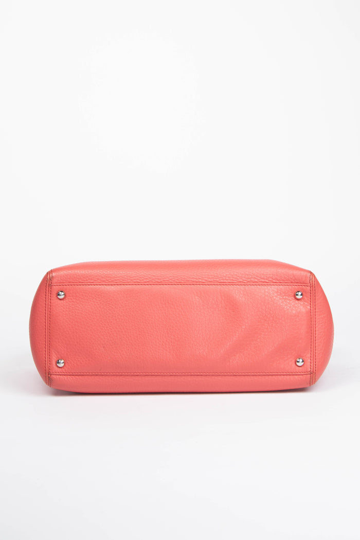 2010s Chanel Pink Caviar Leather Executive Shopper Tote Bag