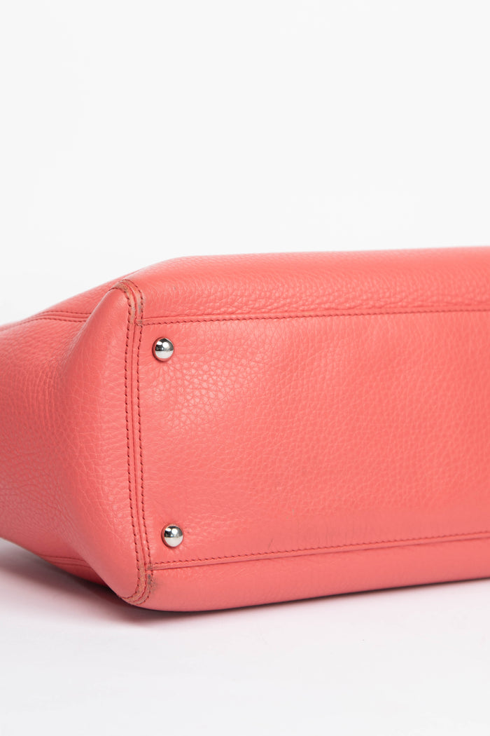 2010s Chanel Pink Caviar Leather Executive Shopper Tote Bag