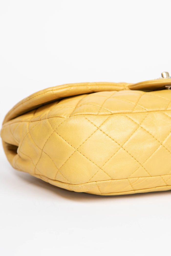 2000s Chanel Yellow Leather Precious Jewel Flap Bag