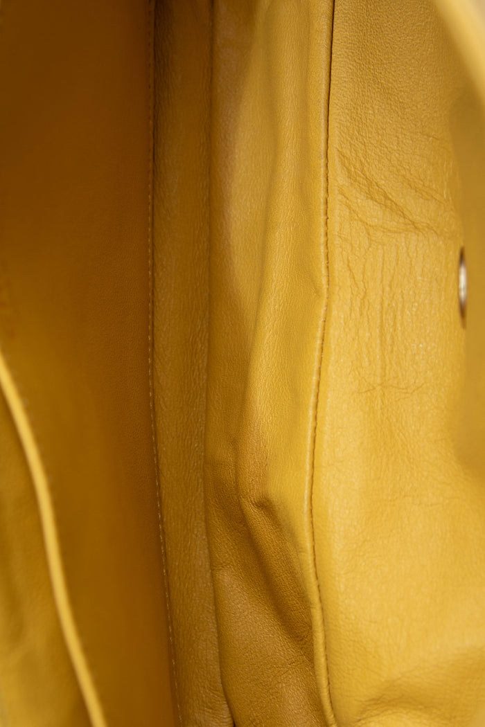 2000s Chanel Yellow Leather Precious Jewel Flap Bag