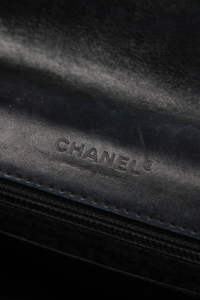 2000s Chanel Black Lambskin Leather 5-Chain Shoulder Bag