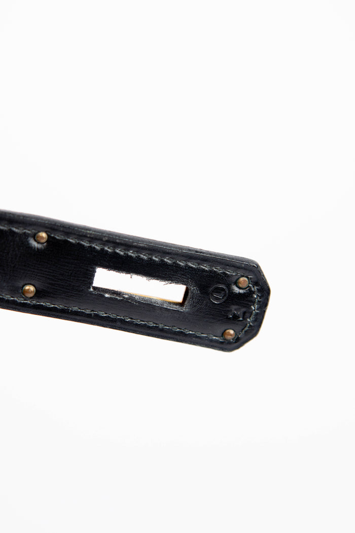 1982 Hermès Kelly 28cm Sellier in Black Box Calf Leather with GHW