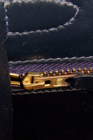 Vintage Hermès Kelly 28cm Navy Box Calf Handbag GHW