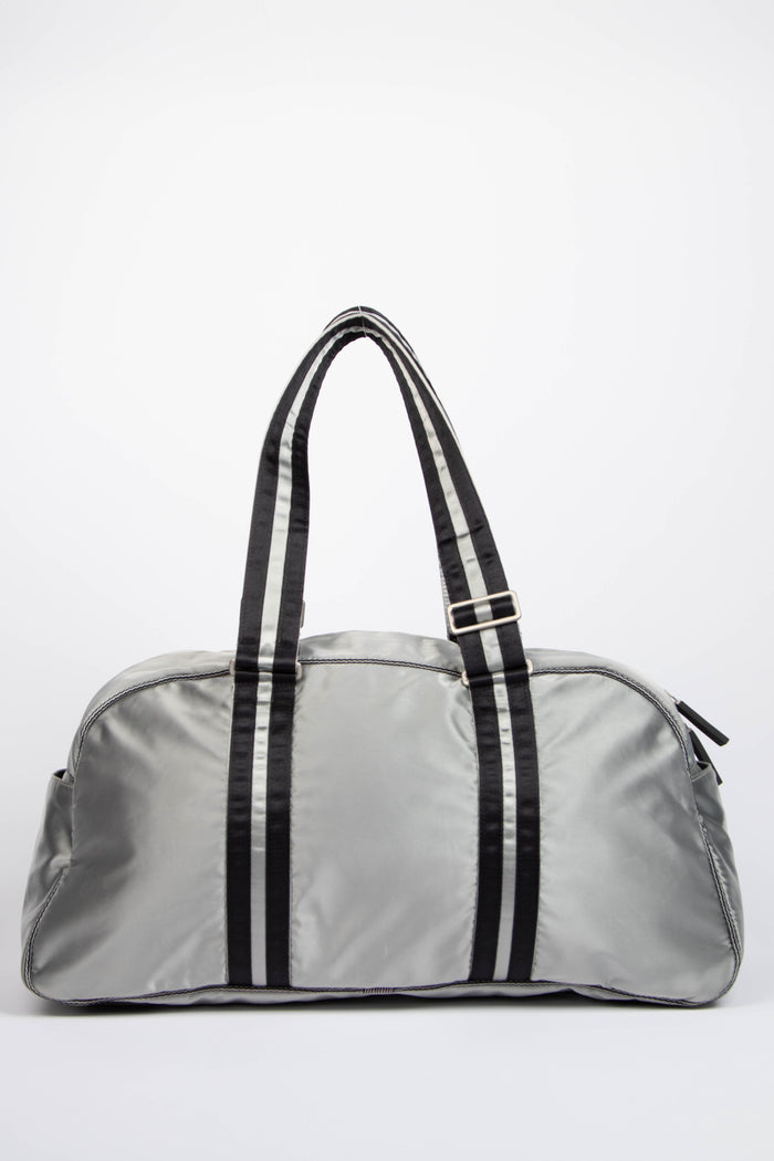 2000s Chanel Sports Line Silver Duffle Bag