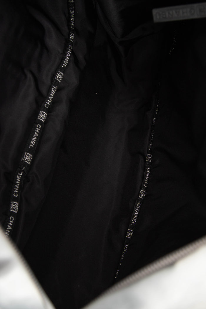 2000s Chanel Sports Line Silver Duffle Bag
