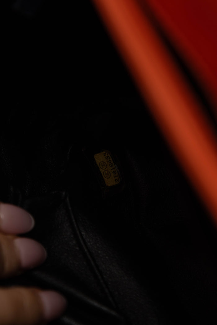 2010s Chanel Orange Leather Prestige Shoulder Bag