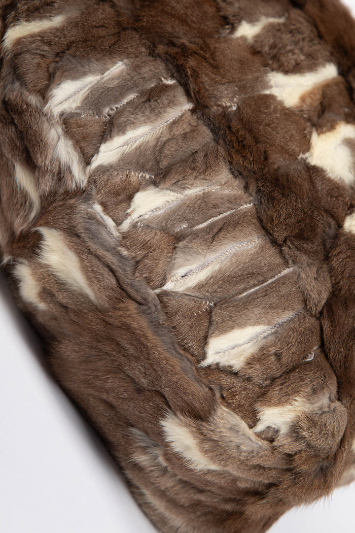 2000s Fendi Brown Fur Mamma Baguette Shoulder Bag