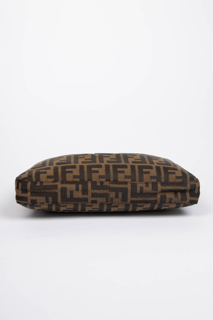90s Fendi Zucca Canvas Shoulder Bag SHW