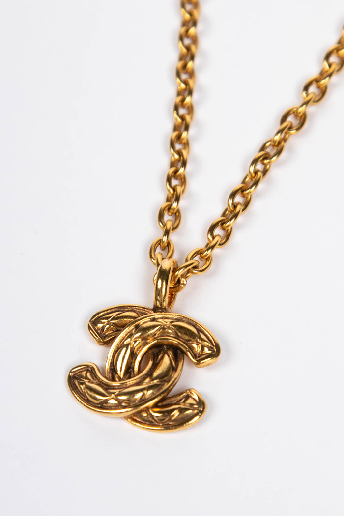 Vintage Chanel Gold CC Necklace