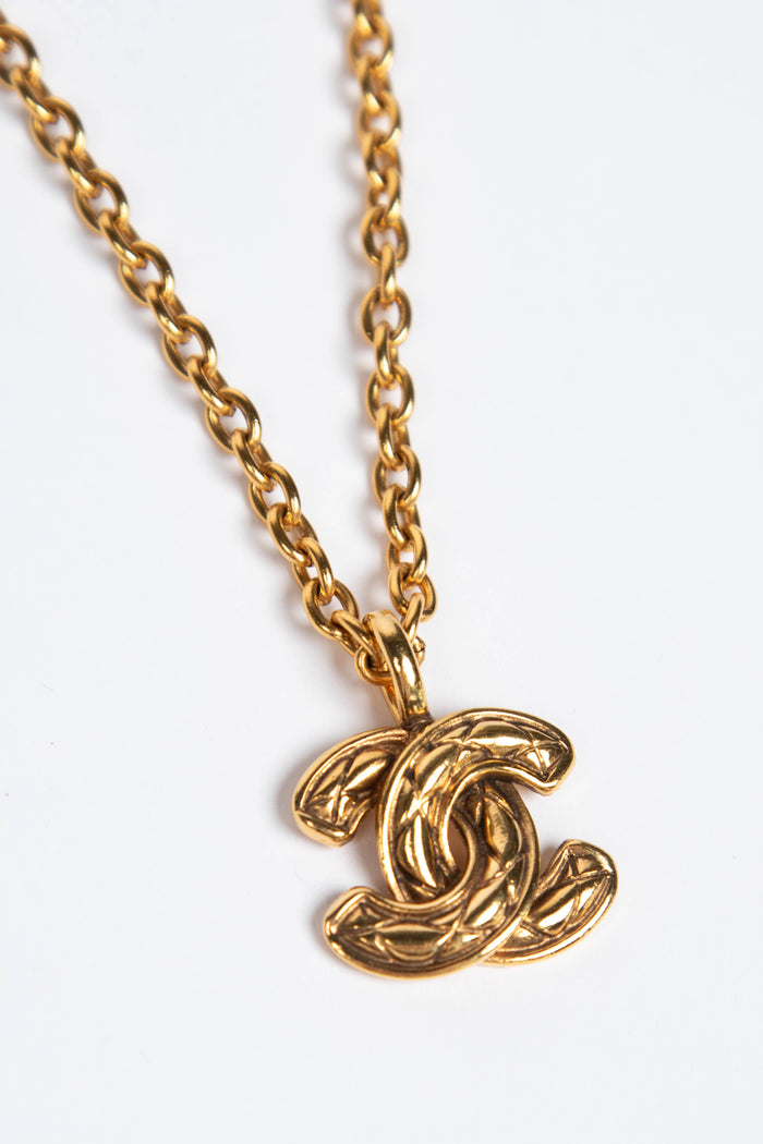 Vintage Chanel Gold CC Necklace