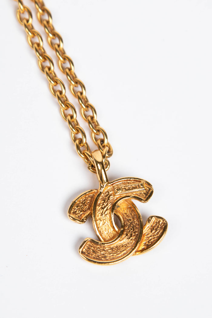 Vintage Chanel Gold CC Necklace