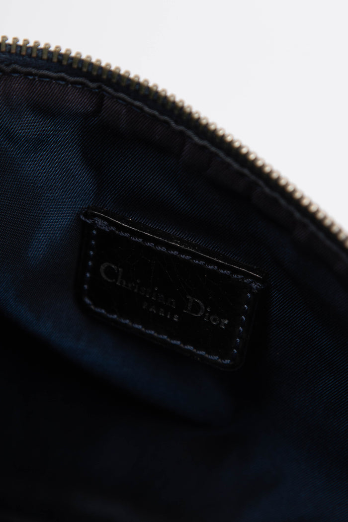 2000s Christian Dior "Diorella" Denim Print Saddle Bag