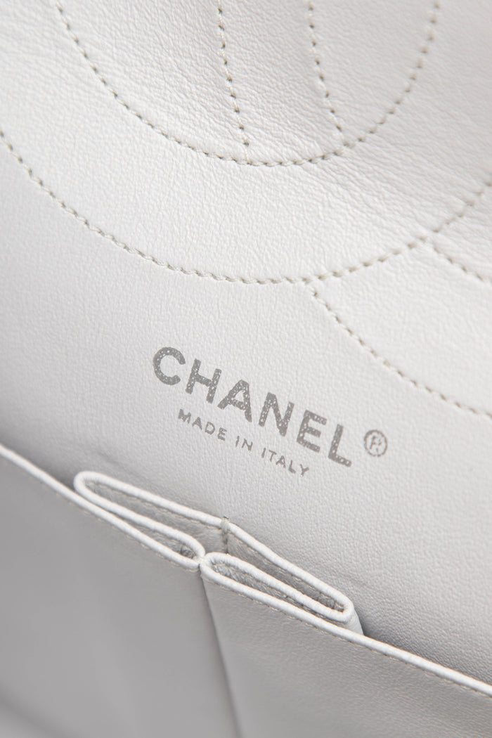 2000s Chanel Off- White Aged Calfskin Large Re-Issue 2.55 Flap Bag