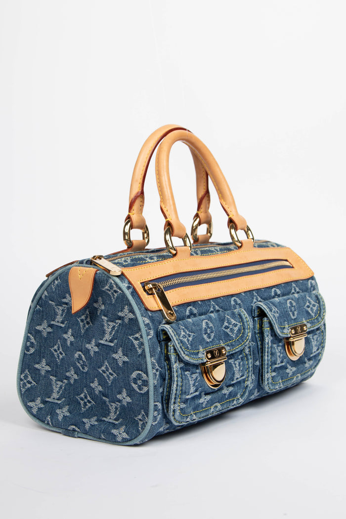 Vintage Louis Vuitton Blue Denim Neo Speedy Bag