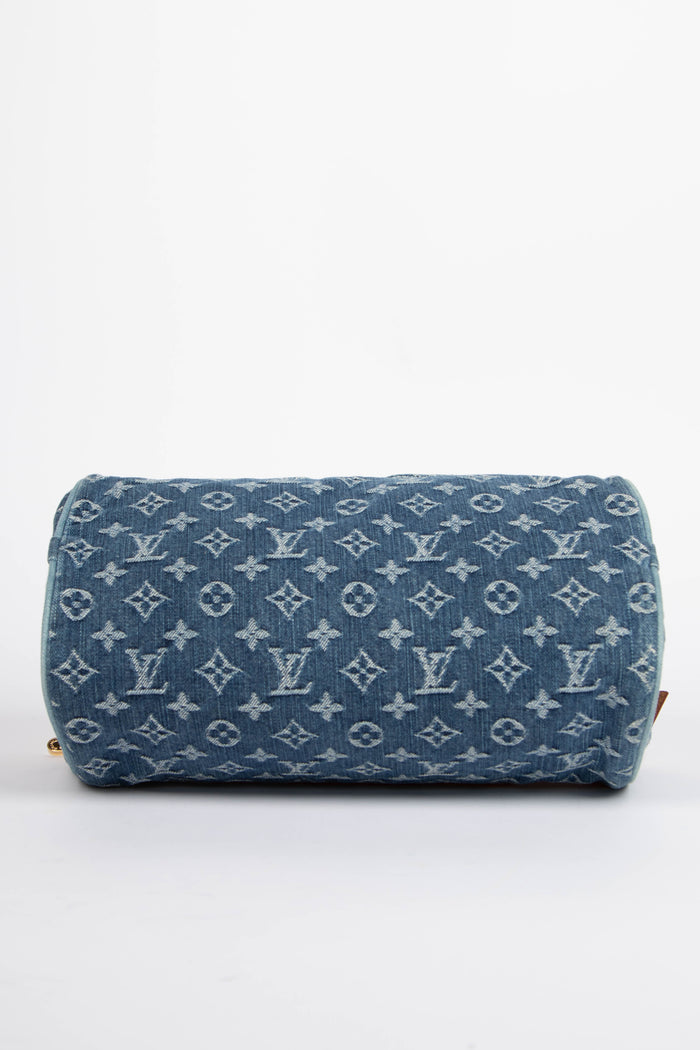 Vintage Louis Vuitton Blue Denim Neo Speedy Bag