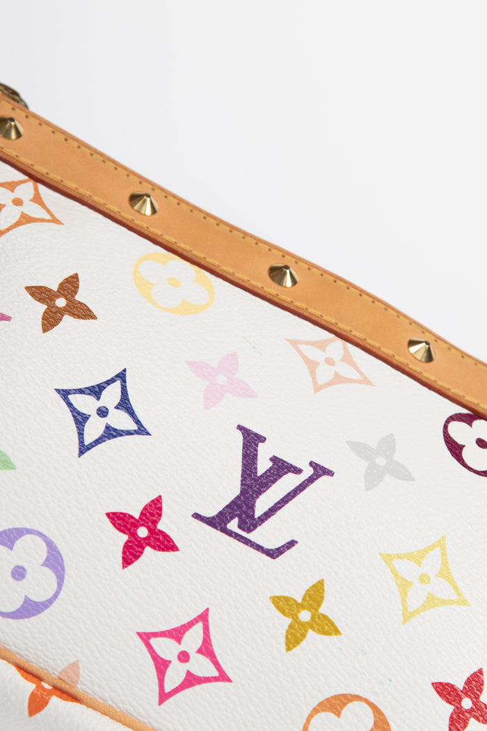 RARE Louis Vuitton x Takashi Murakami White Multicolour Pochette Accessoires