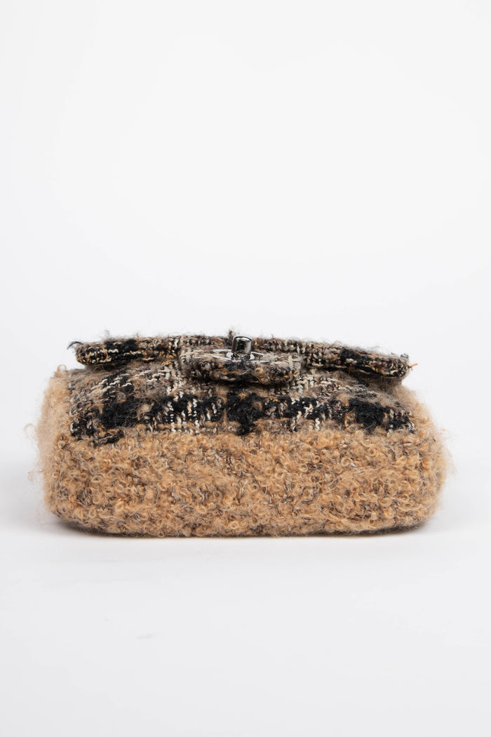 2000s Chanel Tweed Mini Square Flap Shoulder Bag
