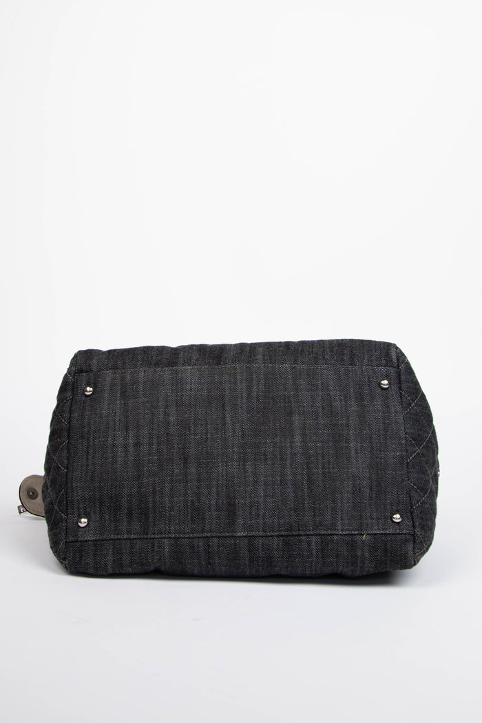 2000s Chanel Denim CC Bowling Bag