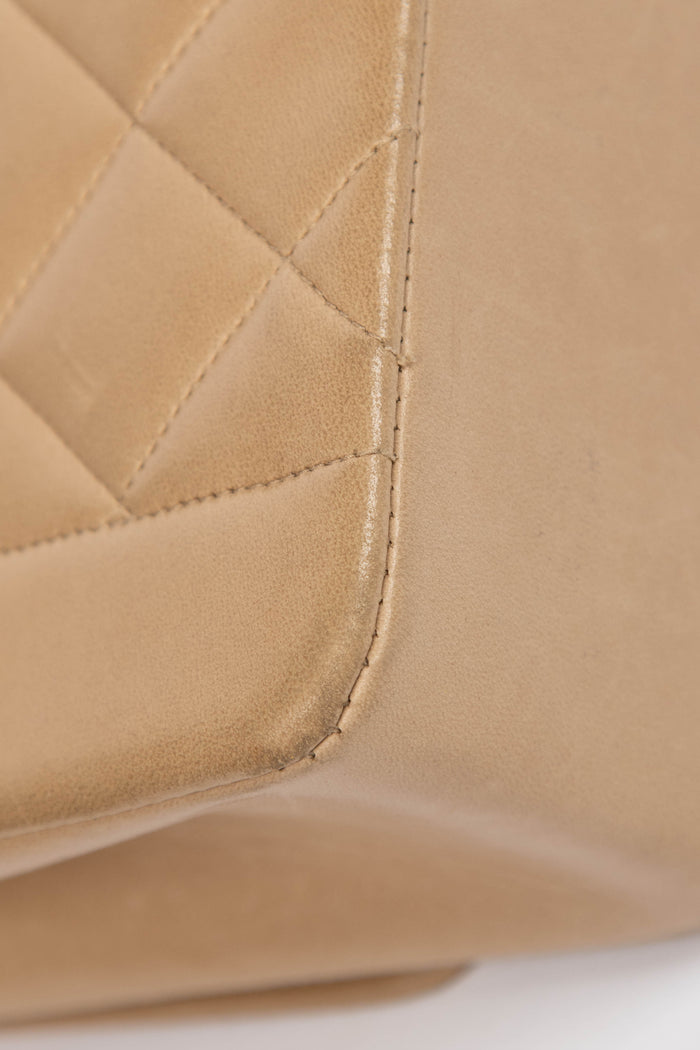 RARE 90s Chanel Beige Lambskin Small Diana Shoulder Bag