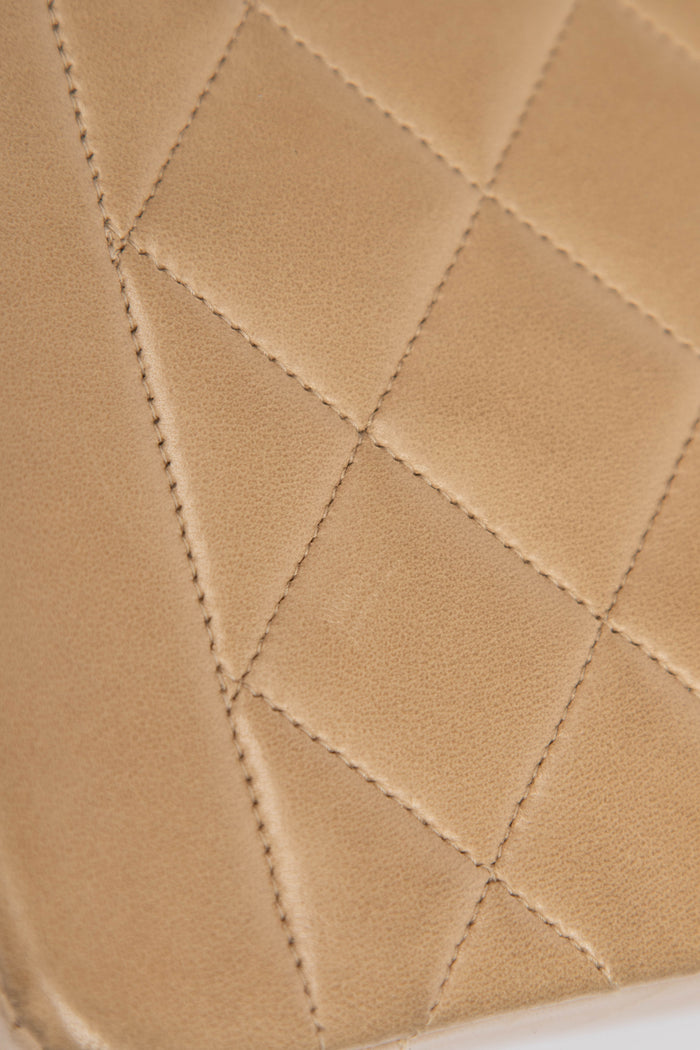 RARE 90s Chanel Beige Lambskin Small Diana Shoulder Bag