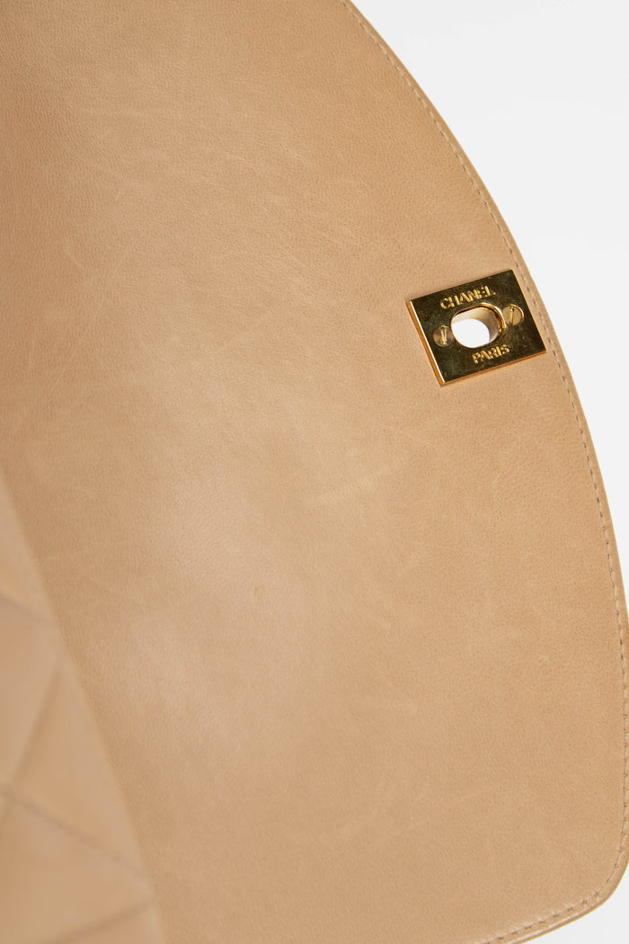 RARE 90s Chanel Beige Lambskin Small Diana Shoulder Bag