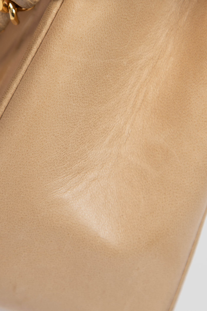 RARE 90s Chanel Beige Lambskin Small Diana Shoulder Bag
