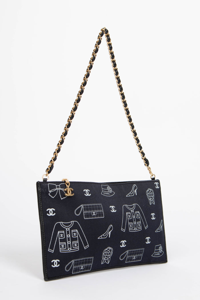 2000s Chanel Icons Canvas Small Shoulder Bag