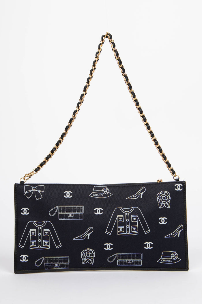 2000s Chanel Icons Canvas Small Shoulder Bag