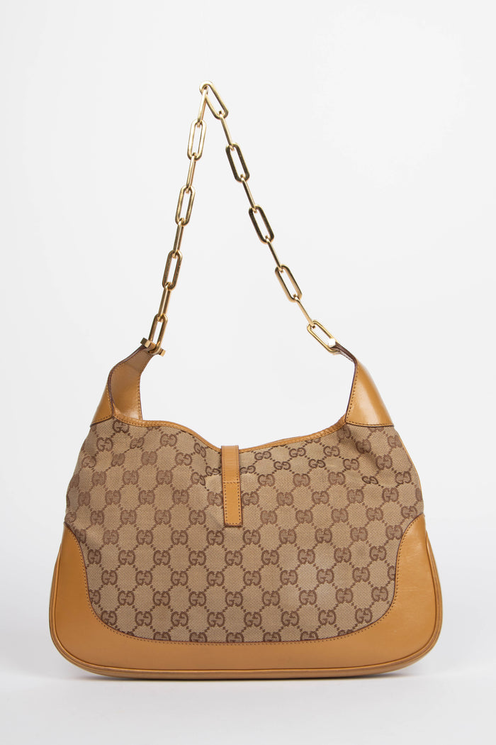 2000s Gucci Monogram Jackie Shoulder Bag