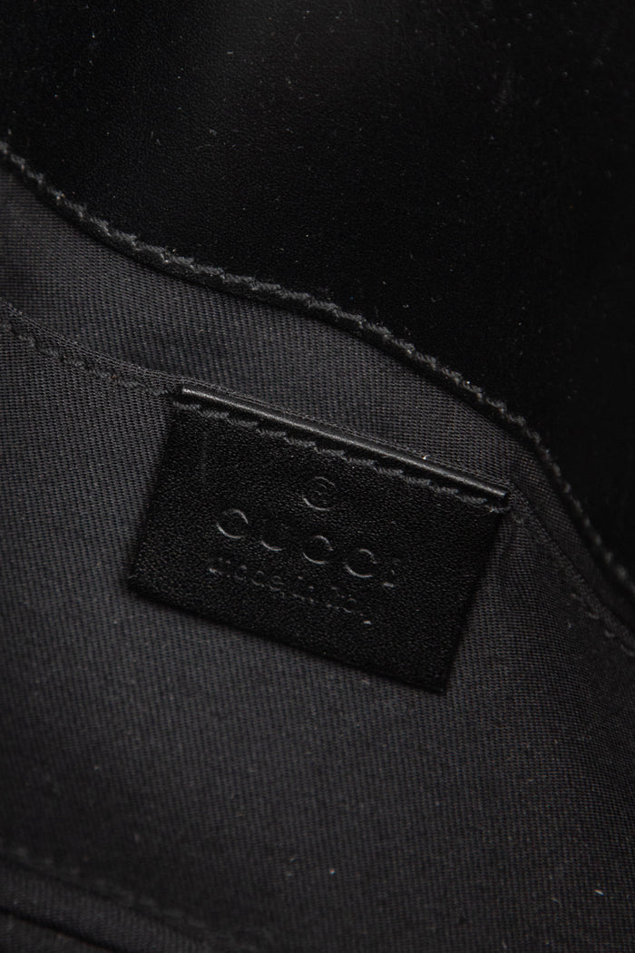 RARE Vintage Gucci GG Black Monogram Horsebit Shoulder Bag