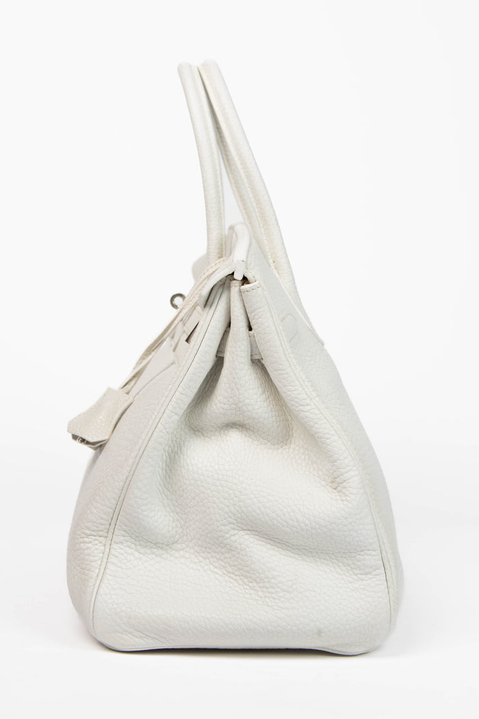 2006 Hermès Birkin 35cm in White Clemence Leather with PHW