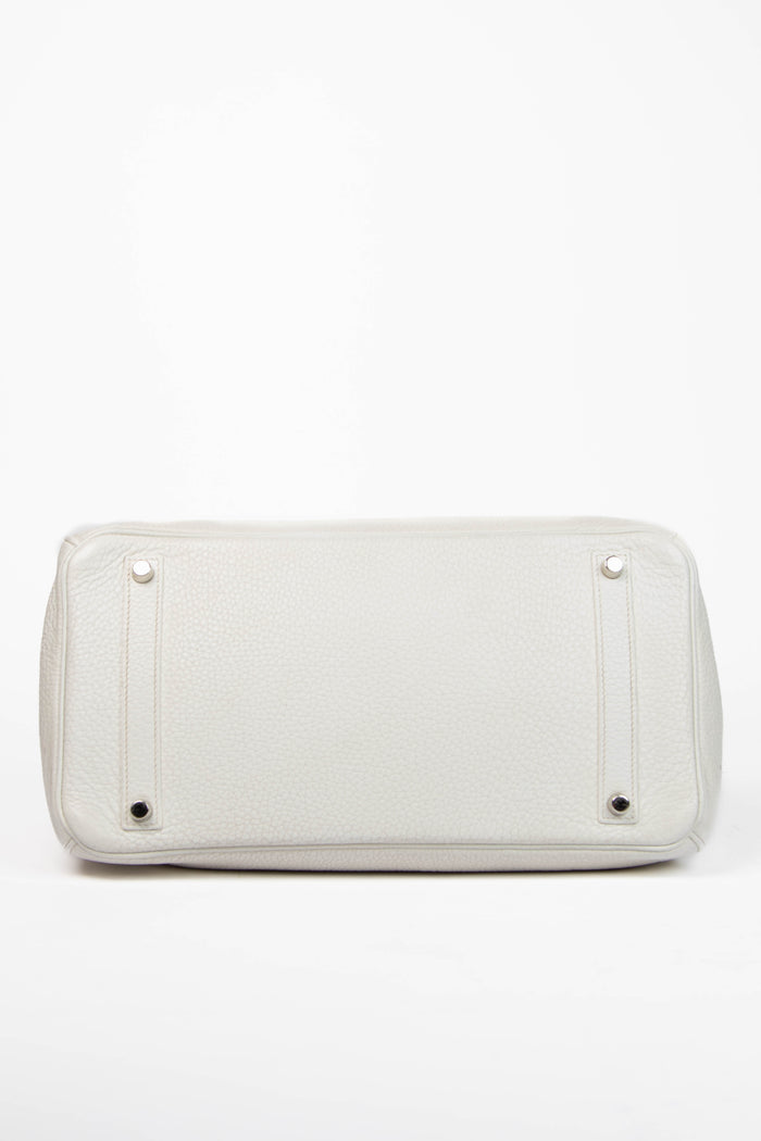 2006 Hermès Birkin 35cm in White Clemence Leather with PHW