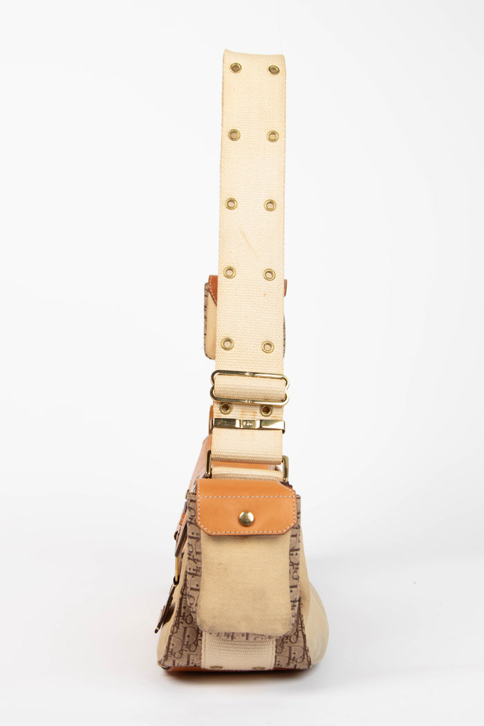 RARE Christian Dior Cream Columbus Shoulder Bag