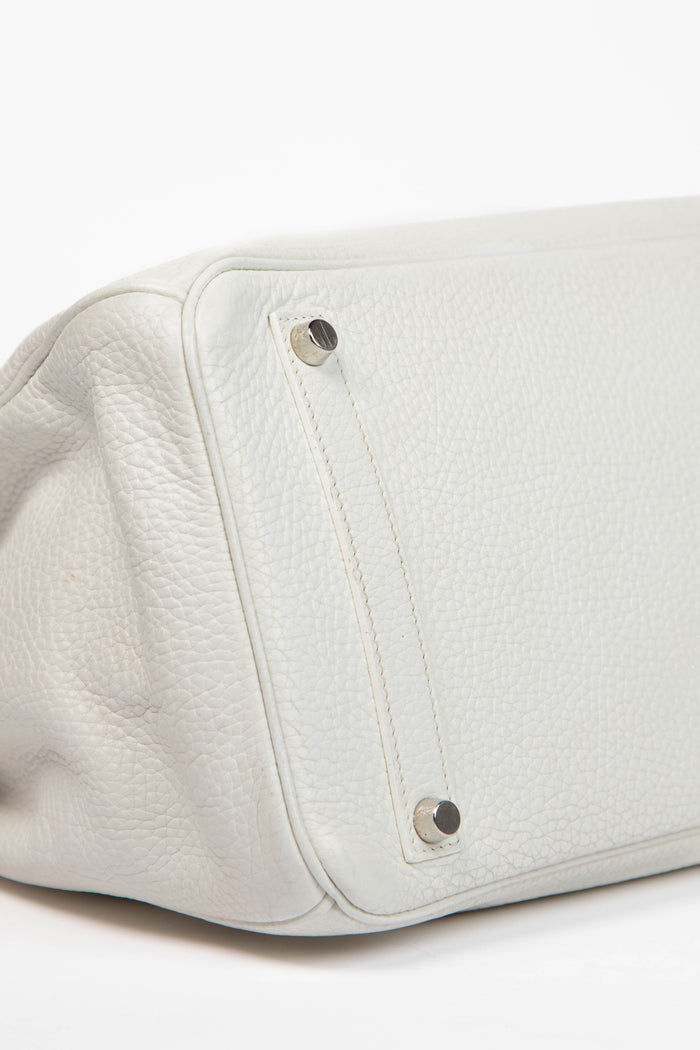 2006 Hermès Birkin 35cm in White Clemence Leather with PHW