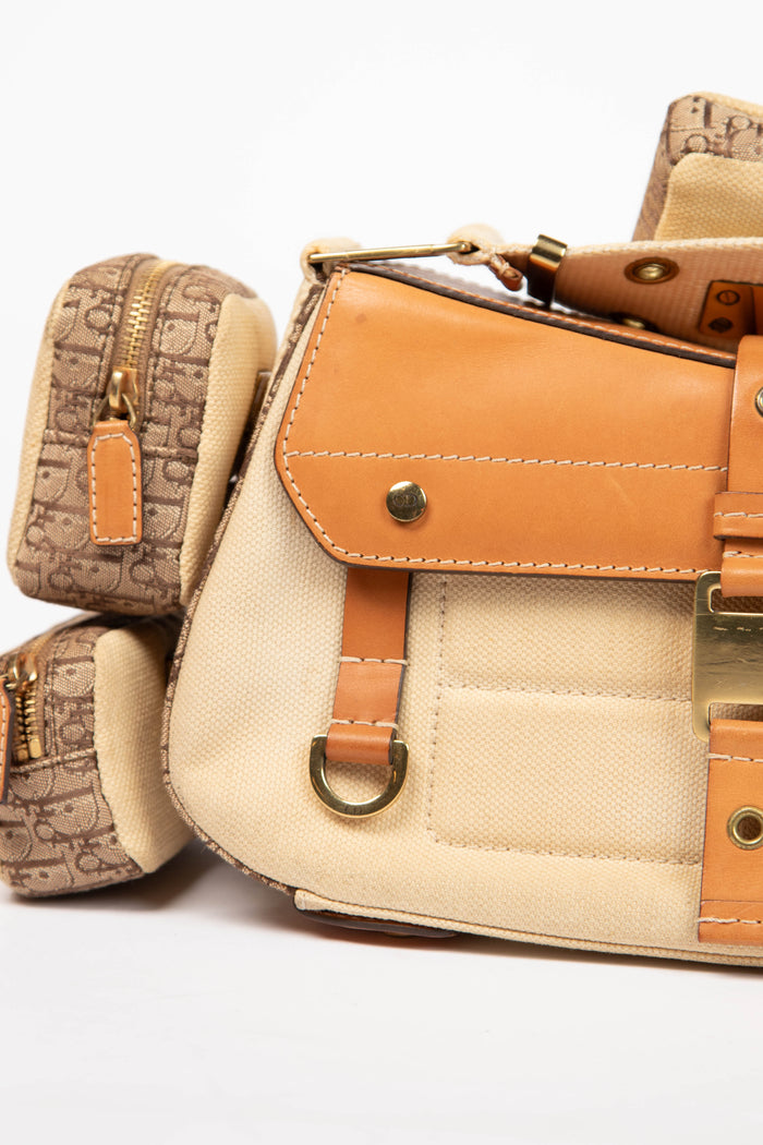 RARE Christian Dior Cream Columbus Shoulder Bag