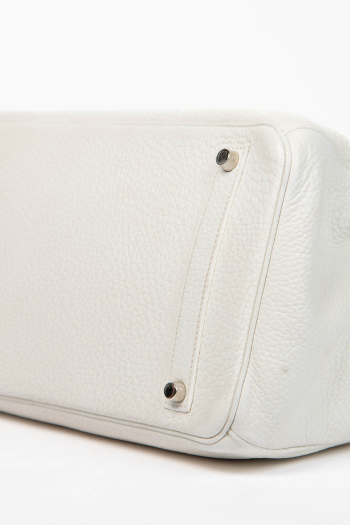 2006 Hermès Birkin 35cm in White Clemence Leather with PHW