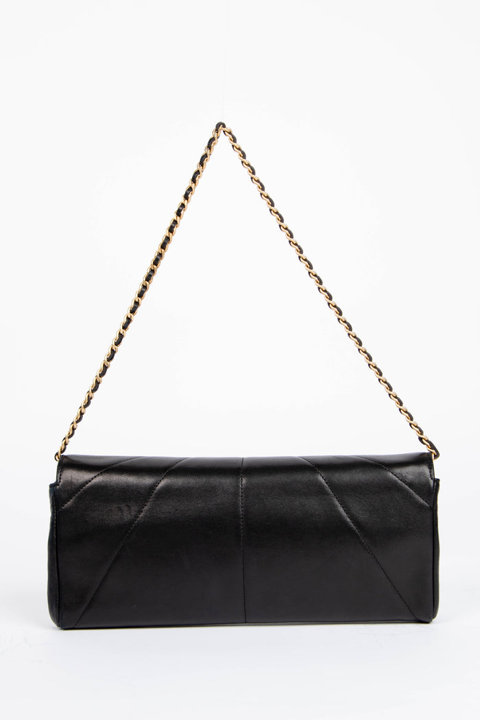 2000s Chanel Imperial Eagle Leather Clutch Bag