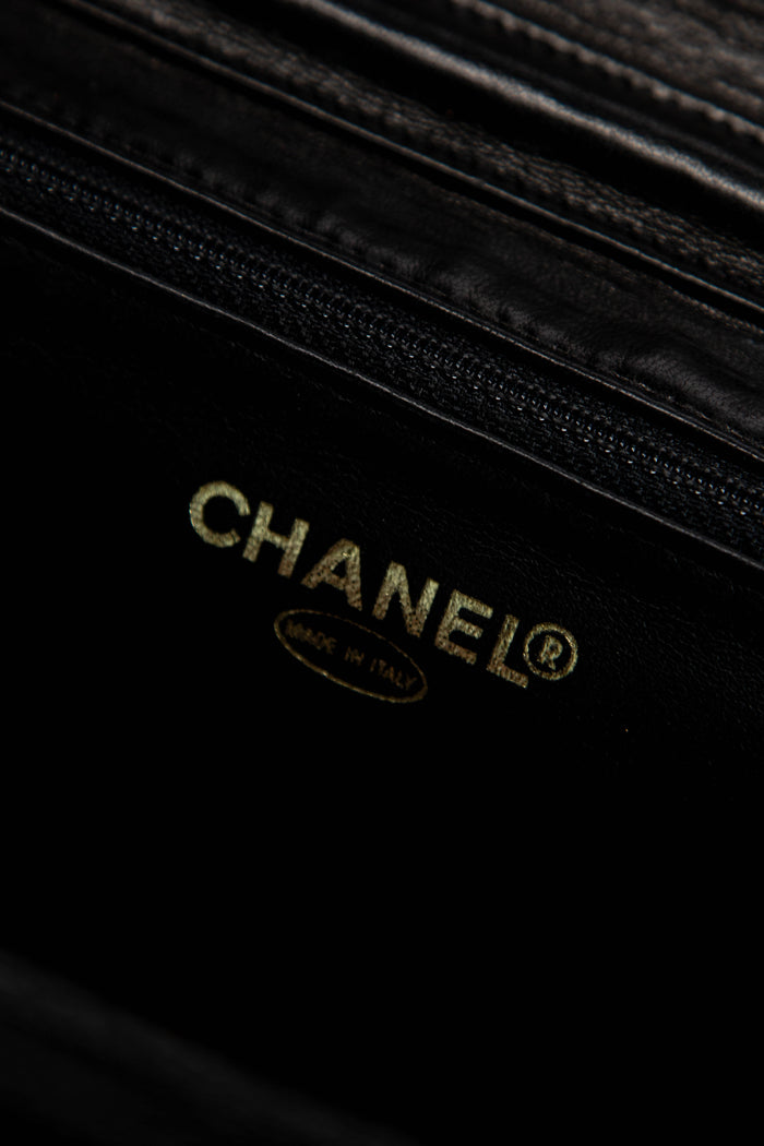 2000s Chanel Imperial Eagle Leather Clutch Bag