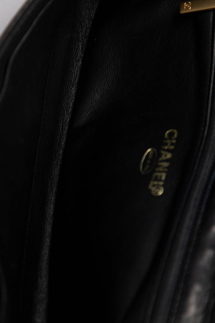 2000s Chanel Imperial Eagle Leather Clutch Bag