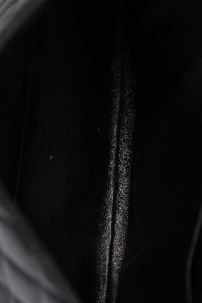 2010s Chanel Black Caviar Leather Maxi Single Flap Shoulder Bag