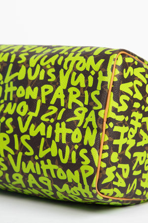 SUPER RARE Louis Vuitton x Stephen Sprouse Neon Green Graffiti